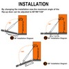 JinBoCheng 2 Pack 100N/22LBS Drop Down Gas Struts for Downward