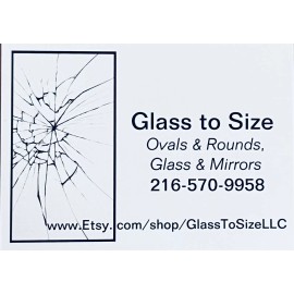 Unbranded 13 X 13 1/8” Custom Cut Glass