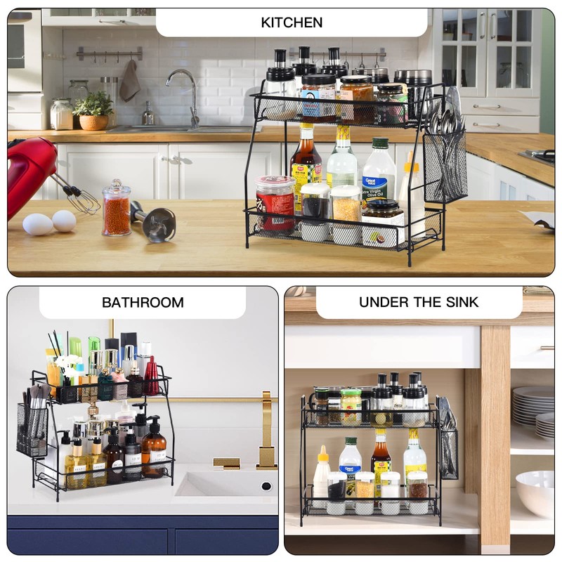 LEMIKKLE Large Countertop organizer for bathroom counter, bathroom organizers and