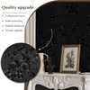 Dimoon 17.7''x393'' Black Peel and Stick Wallpaper Gothic Floral Wall