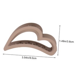 PACKOVE 3Pcs Matte Heart Hair Claw Clips Large Hair Claws Women Strong Hold Non Slip for Parties Office Travel