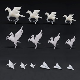Woohome 14 PCS 3D Resin Mould Filler Mini Horse Paper Crane Paper Airplane Resin Casting Moulds Fillers, 3D Resin Filler Art Craft Supplies Epoxy Moulds for Art Resin Crafts DIY