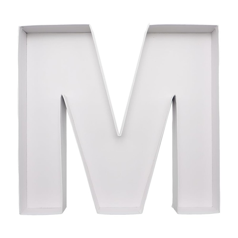 ZIJRXQ 12inch Cardboard Letter Fillable Shaped Decorative Box for Charcuterie(M)