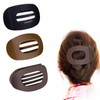 AsggBah 3pcs Large Flat Hair Claw Clips French Round Lay