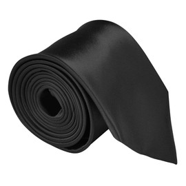 Moda Di Raza Black Tie, Ties for Men, Silk Finish Ties for Men, Mens Ties, Black Ties for Men