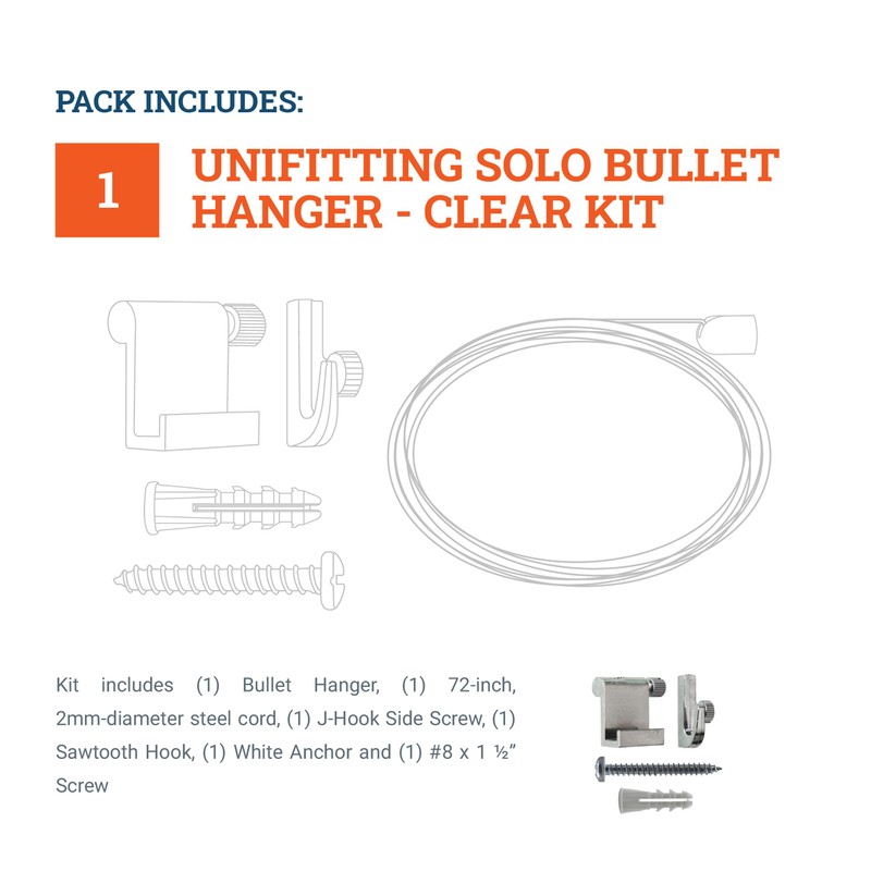 PHS Adjustable Picture Hanging System - Bullet Hanger with Steel