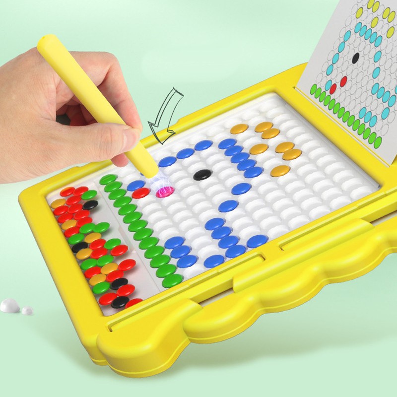 Magnetic Doodle Board Dinosaur Shape Dust Free Dot Art Preschool
