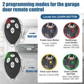 2 Garage Door Opener Remote for liftmaster Chamberlain craftsaman Garage Door Opener Remote, 893max 893lm 891lm 373lm 973lm 890max, 4-Button Garage Door Remote, 3-Year-Warranty