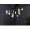 Knightsbridge 6 Inch E27 Contemporary Pendant Set in Black Nickel