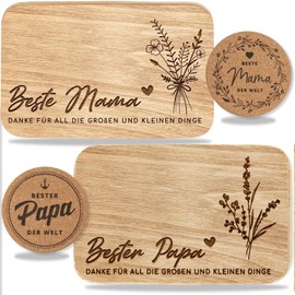 kupi Breakfast Board Mum and Dad Gifts | Christmas Gifts for Parents | Mum and Dad Gift | Gift Idea for Christmas Wooden Board