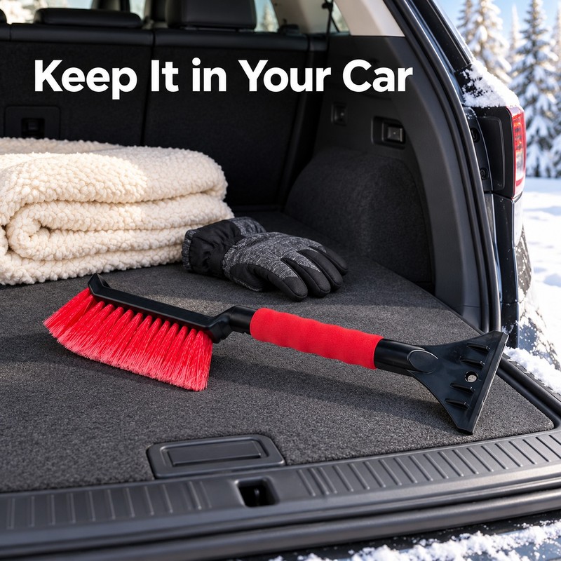 Car Snow Brush and Ice Scraper – 2-in-1 Snow Removal