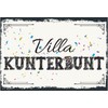 Ontrada Tin Sign 20 x 30 cm Curved Villa Colourful