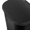 Sterilite 11.3 Gallon D Shape Flat Side Lift Top Lid