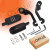 FOVPLUE 1.25" Highway Footpegs,Long Angled Adjustable Highway Pegs w/Mounts for