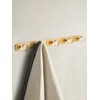 JIASENBAO 1 Pack Crystal Coat Rack Wall Mounted Gold Towel