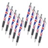 jojofuny 10pcs British Flag Pattern Ballpoint Pen Smooth Writing Office