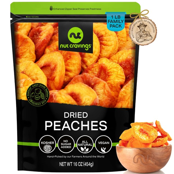 Nut Cravings Dry Fruits - Sun Dried California Peaches, No