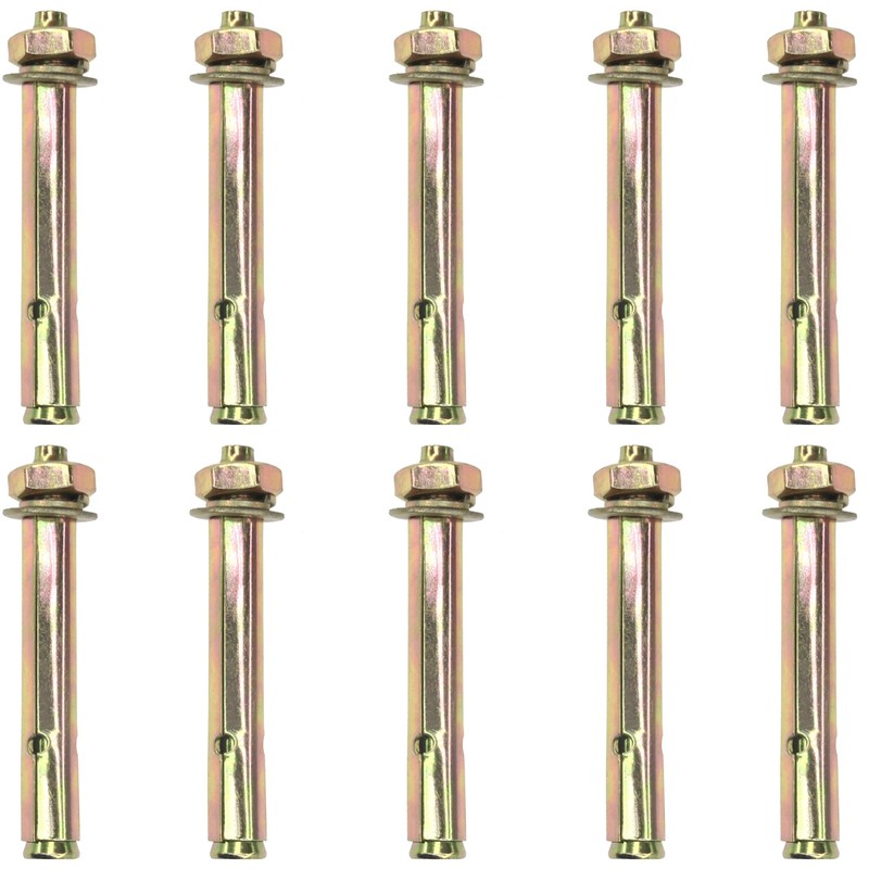 10 PCS M10 Heavy Duty Expansion Bolts,Wall Anchor Bolts (100mm)