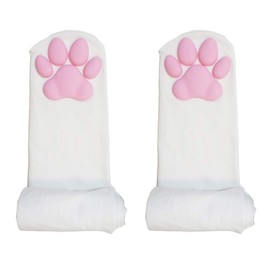 ztowoto Women's Cat Paw Socks, White