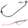 40pcs Weedless Flipping Worm Hooks with Screw Lock & Silicone
