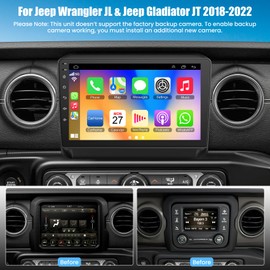 Car Radio for Jeep Wrangler JL 2018-2021 & Gladiator JT 2020-2021, 4+64GB Android 13 Car Stereo Support Wireless Carplay & Android Auto Bluetooth Voice Control/DSP/EQ/FM WiFi Backup Camera
