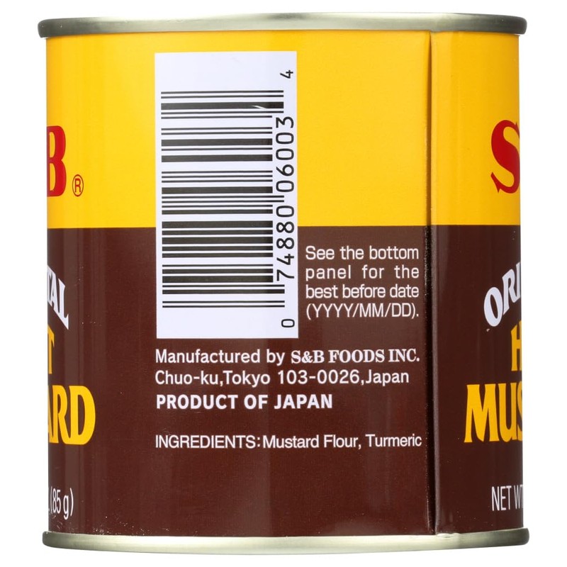 S & B Mustard Powder Oriental Hot ( pack of