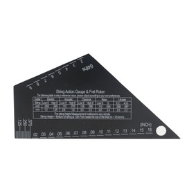 CashBeat Guitar String Action Gauge Ruler, 1mm Thick Stainless Steel, Precision Markings, Fret Rocker Tool for Luthiers, Identifies Uneven Frets, Fixes Fret Buzz, Essential Setup Accessory