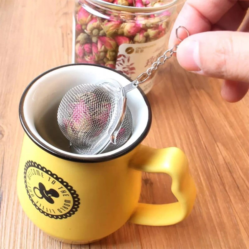 Universo en Linea Duo Infusor Té Esfera Metal Filtro Malla