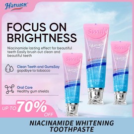 Hotluck  Niacinamide Whitening Toothpaste 【Tripel Whitening】 Mint Oral - Specification: 1 pc (Trial Packing)