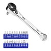 WORKPRO Mini-Ratschen-Set, 1/4" Umschaltknarre, 72-Zahn Ratschengriff, Ratschenschlüsselsatz, mit 20 Zubehörteilen,