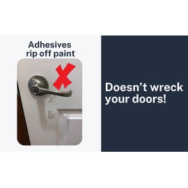 Pet Proof Door Lever Lock - No Adhesive Child Proof Door Lever Lock for Cats and Dogs (4 Pack White Circle Universal)