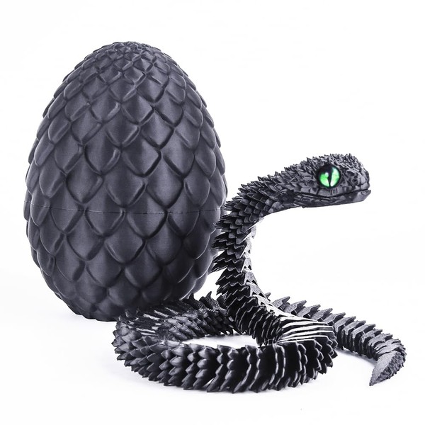 WUQIREN 3D Printed Snake Egg with Snake Inside,3D Printed Animals,Like