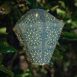 SolarCentre Tyvek Hanging Solar Outdoor Fabric Garden Lantern (Diamond 26cm)