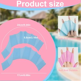 Swimming Gloves, 2 Pairs of Swimming Fins, Swimming Training Fins, Suitable for Swimming in the Pool, Reduce Water Resistance