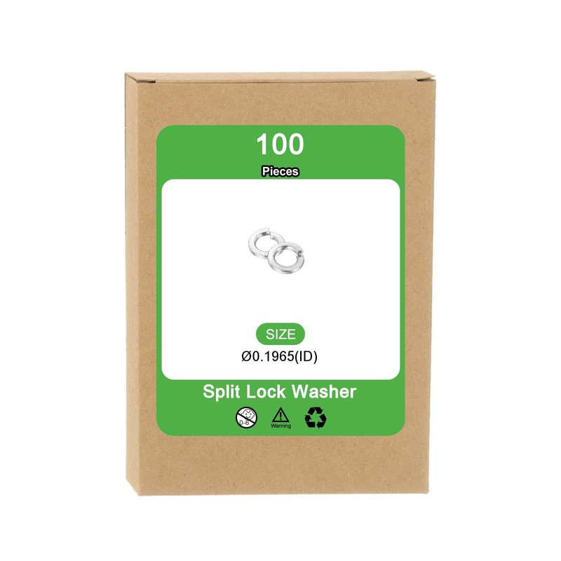 sourcing map #10 Split Lock Washer, 100Pcs 304 Stainless Steel