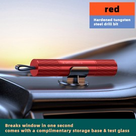 NONGKANG 2025 Upgraded Car Safety Hammer - Safe Hammer, Window Breaker & Seatbelt Cutter Emergency Escape Tool, Glass Breaker for Land & Underwater(3PCS Black & Red & Silver)