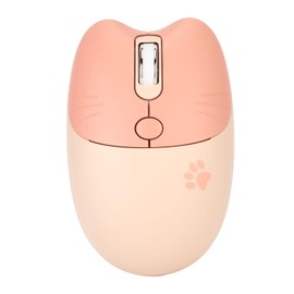 ASHATA Ratón Inalámbrico Gato 2.4G, Ratón Silencioso y Bonito con Receptor USB, Ratón Portátil de 3 Niveles dpi para Portátil