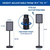 Noliven 6 Pack Standing Sign Holder 8.5x11 Inch, Adjustable Floor