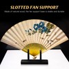 VOSAREA Bamboo Japanese Folding Fan Stand Holder Handheld Fan Display