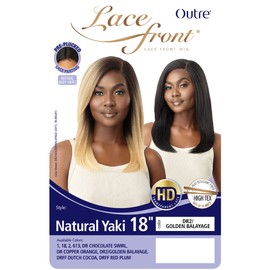 Outre Lace Front Wig - Natural Yaki 18" (JET BLACK 1)