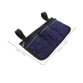 FRCOLOR Wheelchair Armrest Storage Bag Multifunctional Side Organizer for Daily Essentials and Spacious Design Fits Various Wheelchair Types Seniors and Mobility Users