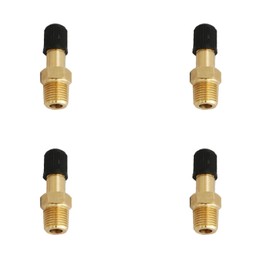 heyous 4pcs Air Tank Valve 1/8" Male NPT Brass Schrader Valve for Compressed Air Tank