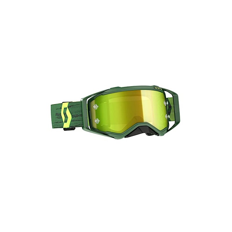Scott Prospect Chrome Green/Yellow Motocross Goggles (Green/Yellow, One Size)