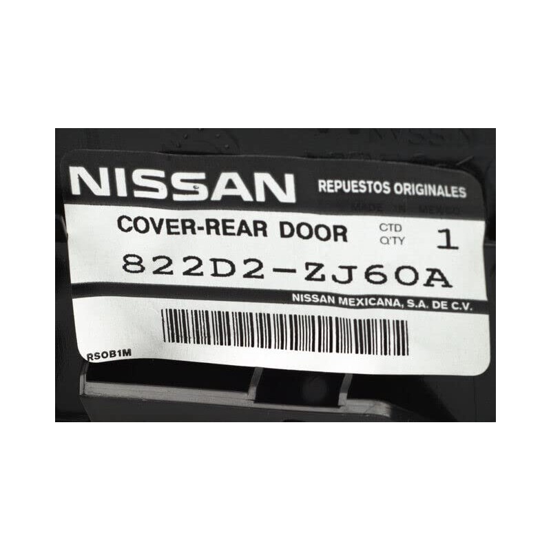 2007-2012 Nissan Sentra Rear Right Passenger Door Seal Retainer Plate