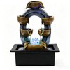 Desktop Water Fountain Indoor:6 Tier Cascading Waterfall with Spinning Orb