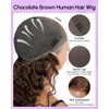 20 Inch Chocolate Brown Lace Front Wig Human Hair 13x6
