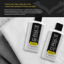 Scent Control Shampoo + Conditioner | PhaZe Body Odor System by Illusion | #1 Deer Hunters Scent Control | Scent Elimination | Scent-Free Shampoo + Conditioner for Hunting | 8oz. | Hunting Accessories