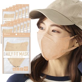 [アイリスオーヤマ] 【JIS規格適合品】 60枚セット マスク 不織布 立体マスク 個包装 カラーマスク デイリーフィットマスク ふつうサイズ 血色マスク 秋用マスク チーク 3Dマスク 5枚入り RK-F5SSB シルクベージュ