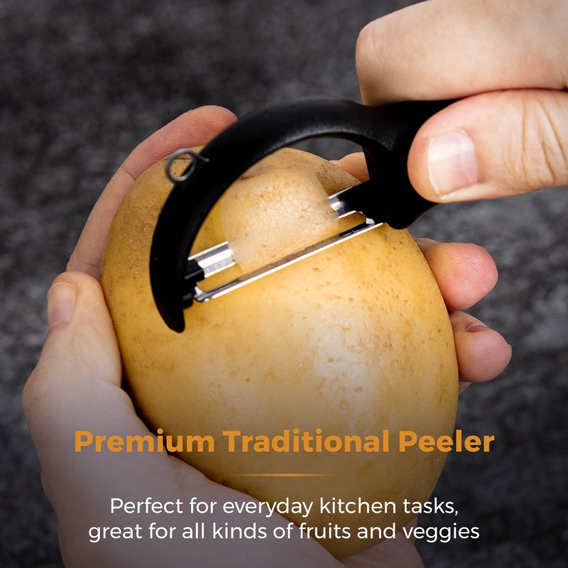 Tower T832196 Precision Plus Traditional Peeler with Non-Slip Softtex Handle,
