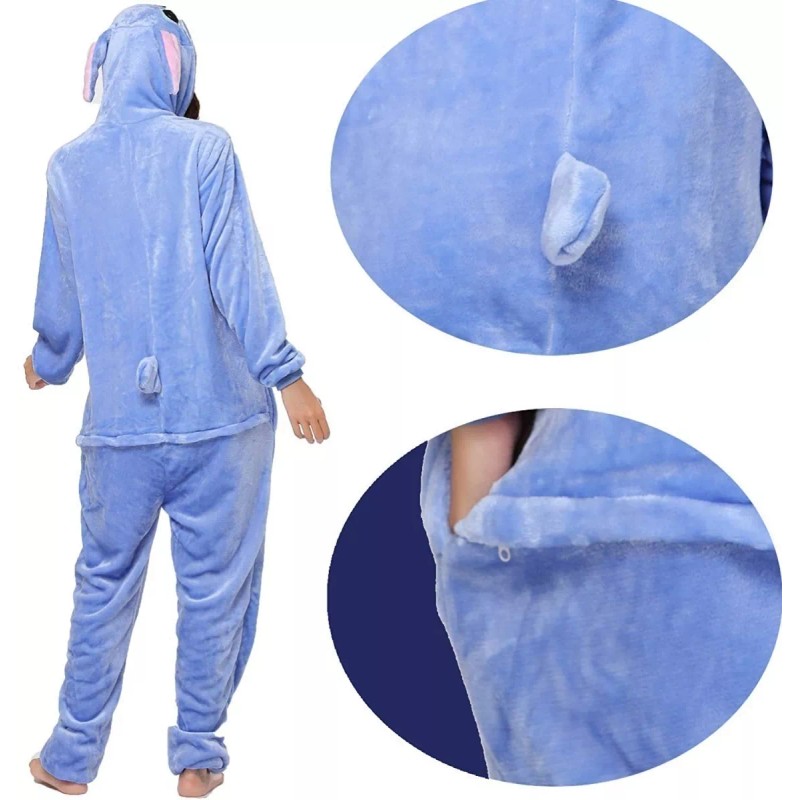 BOT Pijama Mameluco Disfraz Cosplay Stitch Adulto